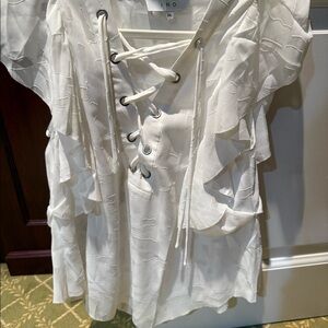 Iro white shear shirt size 34